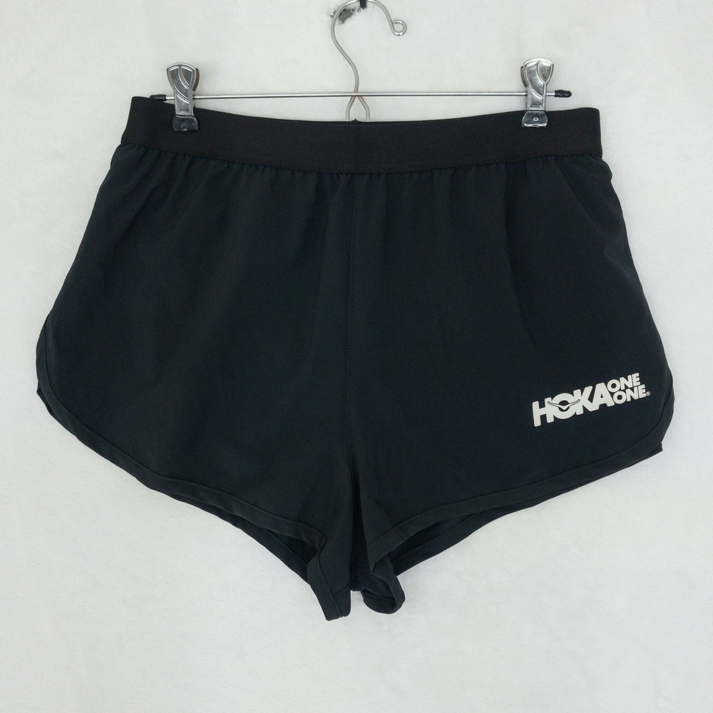 Rabbit Running Shorts Womens MD Black Hoka One One Collab Performance Athletic